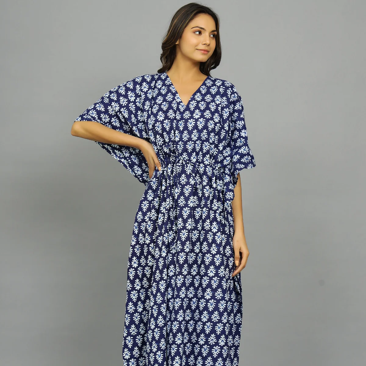 Cotton caftan plus size deals