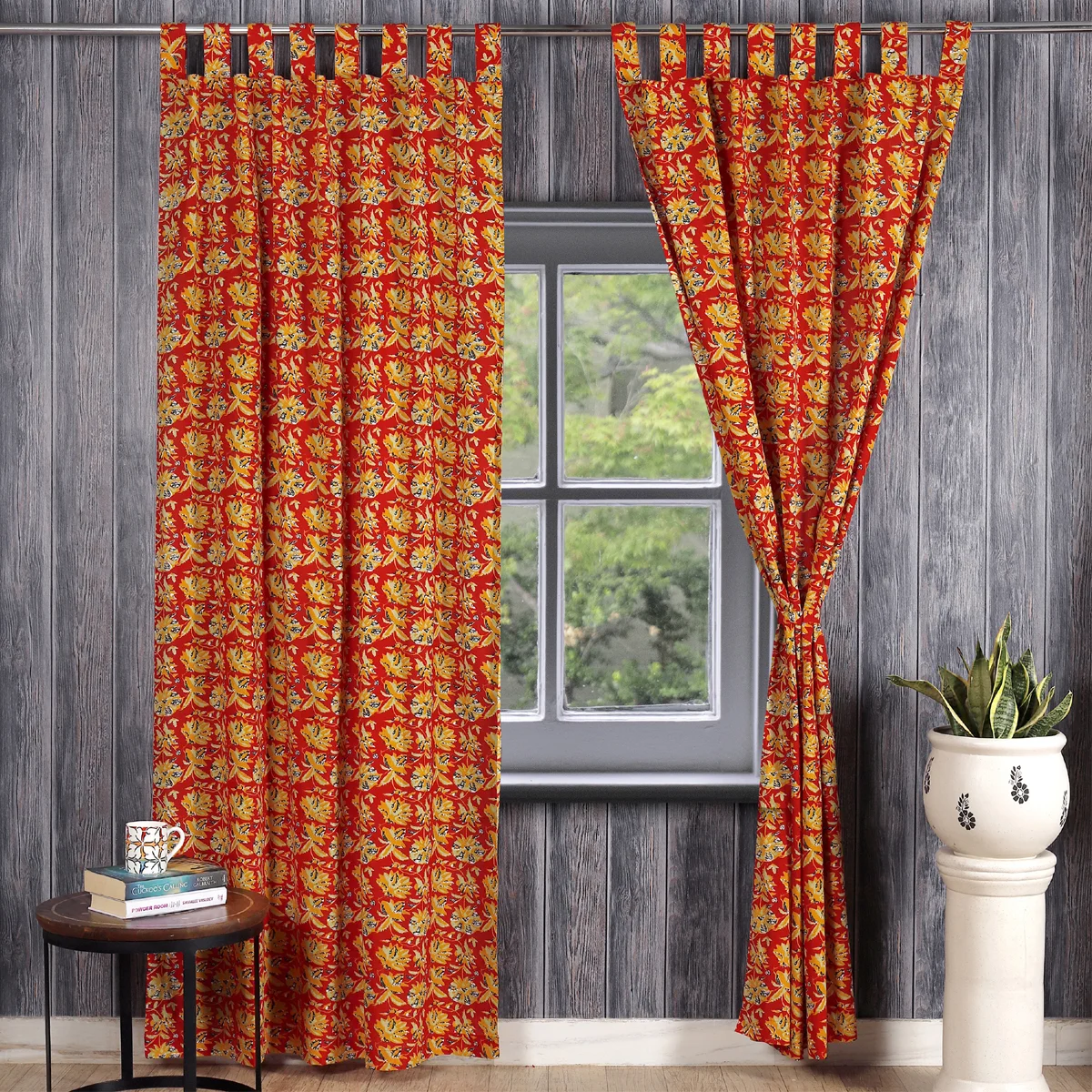 Fl Print Cotton Curtain For Home Decorative Now Online
