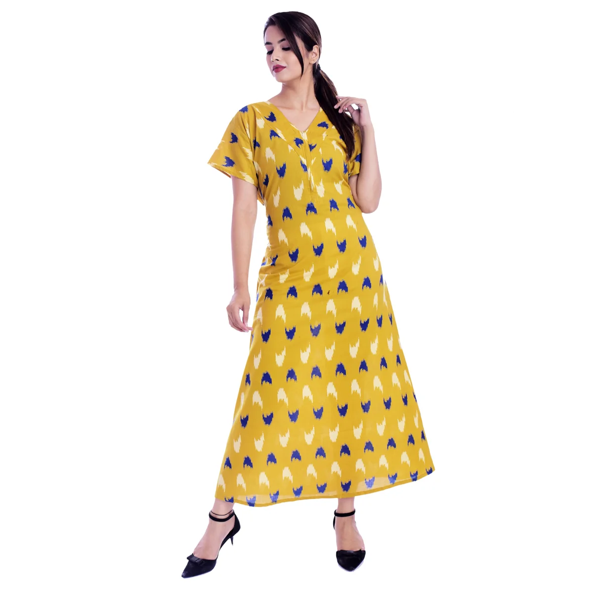 Seven Cross Full Length Cotton Nighty Gown, Size: XXL at Rs 150.5/piece in  Ahmedabad