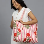 Beautiful Floral Print Grocery Shopping Bag