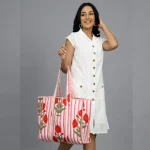 Beautiful Floral Print Grocery Shopping Bag - Image 2