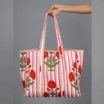 Beautiful Floral Print Grocery Shopping Bag - Image 6