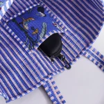 Blue Tiger Print Quilted Carry Bags - Image 4