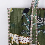 Green Forest Quilted Cotton Carry Bag - Image 3