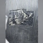 Hand Block Print Grey Floral Cotton Bag - Image 6
