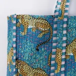 Jaguar Print Reusable Quilted Shopping Bags - Image 3