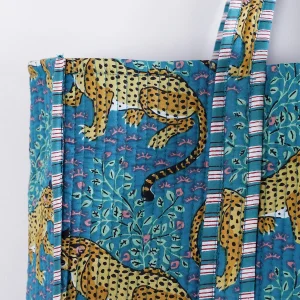 Jaguar Print Reusable Quilted Shopping Bags - Image 3