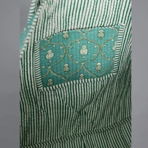 Lovely Printed Reversible Green Tote Bags - Image 6