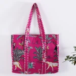 Lunch Quilted Cotton Shopping Handbag