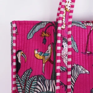 Lunch Quilted Cotton Shopping Handbag - Image 3