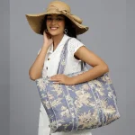 Men & Women Blue Beige Grocery Bags - Image 2