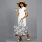 Men & Women Blue Beige Grocery Bags - Image 3