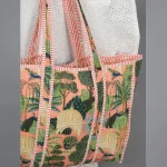 Peach Peacock Garden Shopping Carry Bag - Image 4