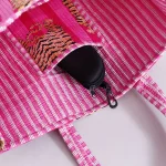 Pink Cotton Reusable Grocery Shopping Bags - Image 4