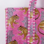 Pink Jaguar Print Soft Cotton Gift Bags - Image 3