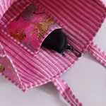 Pink Jaguar Print Soft Cotton Gift Bags - Image 4