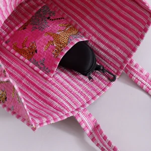 Pink Jaguar Print Soft Cotton Gift Bags - Image 4