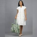 Women Green Leaf Travel Tote Bags - Image 3