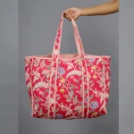 Women Pink Floral Quilted Shoulder Bags - Image 5