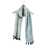 Beautiful Blue Owl Print Hijab Women Scarf
