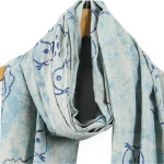 Beautiful Blue Owl Print Hijab Women Scarf - Image 2
