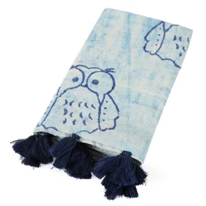 Beautiful Blue Owl Print Hijab Women Scarf - Image 4