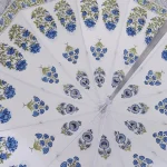 Beautiful Hand Block Floral Print Big Size Umbrella - Image 5