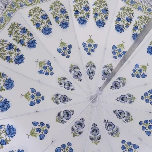 Beautiful Hand Block Floral Print Big Size Umbrella - Image 5