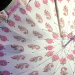 Beach Pink Floral Printed Garden Umbrella - Image 5