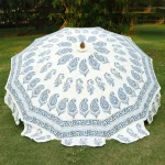Block Paisley Printed Garden Umbrella 80"