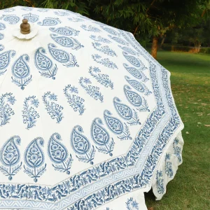 Block Paisley Printed Garden Umbrella 80" - Image 5