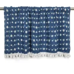 Blue Polka Dot Decor Half Window Curtain - Image 2