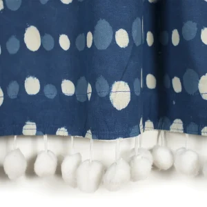 Blue Polka Dot Decor Half Window Curtain - Image 3