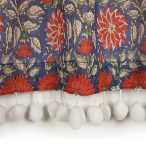 Blue Red Sun Floral Print Curtain 40"x18" Inch - Image 3