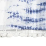 Blue Tie Dye Print Kitchen Curtain 40"x18" - Image 2