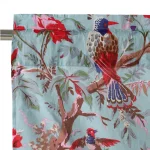 Grey Bird Print Window Kitchen Curtain - Image 3