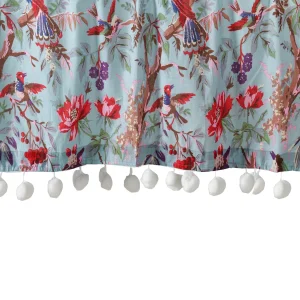 Grey Bird Print Window Kitchen Curtain - Image 5