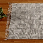 White Block Printed Beach Yoga Mat 3'x5' Ft - Image 3