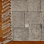 White Block Printed Beach Yoga Mat 3'x5' Ft - Image 2