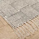 White Block Printed Beach Yoga Mat 3'x5' Ft