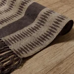 Home Decor Brown Ikat Floor Rugs Block Print Carpet - Image 2