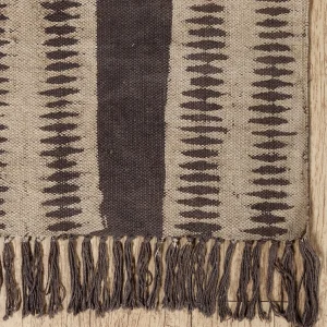 Home Decor Brown Ikat Floor Rugs Block Print Carpet - Image 3