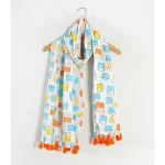 Indian Cotton Hand Block Glass Print Long Dupatta
