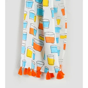 Indian Cotton Hand Block Glass Print Long Dupatta - Image 4