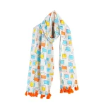 Indian Cotton Hand Block Glass Print Long Dupatta - Image 6