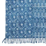 Indigo Blue Abstract Printed Cotton Carpet - Image 2