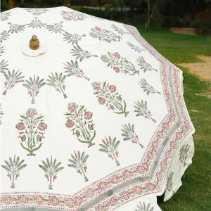 Palm Tree & Flower Print Summer Big Size Umbrella - Image 5