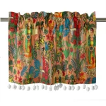 Peach Frida Kahlo Print Half Window Curtain - Image 2
