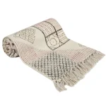 Sangeaner Hand Block Printed Cotton Rug / Carpet - Image 3