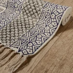 Floral Printed Traditional Floor Mat White Rug - Image 2